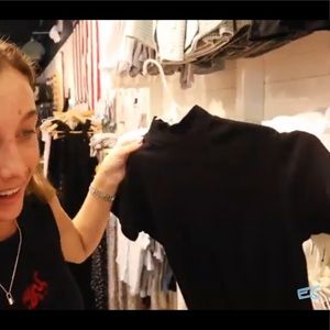 Purple brandy mock neck